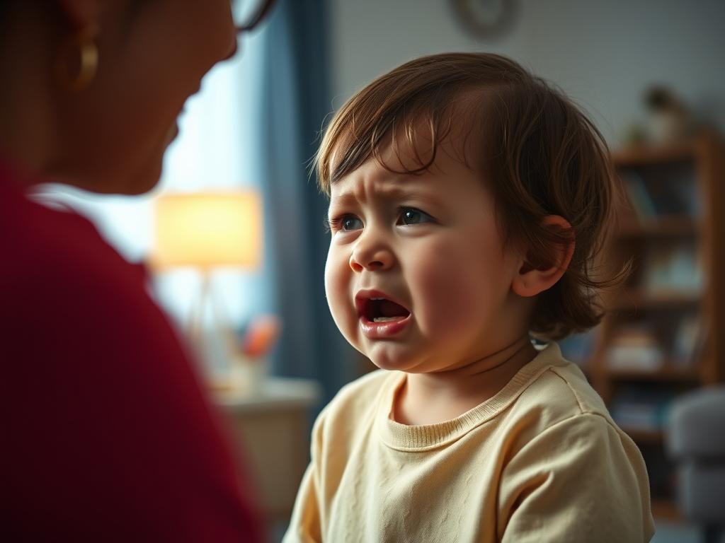Dziecko reagujące płaczem na odmowę rodzica, oznaki że dziecko jest rozpieszczone