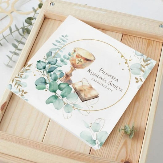 Eleganckie zaproszenia na Komunię